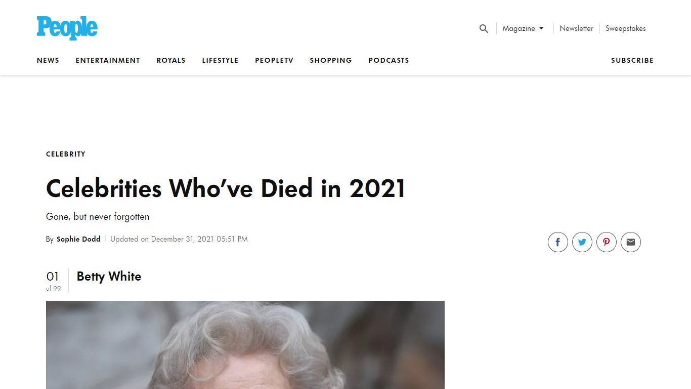 Celebrities Who've Died in 2021 - PEOPLE.com